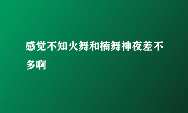 感觉不知火舞和楠舞神夜差不多啊