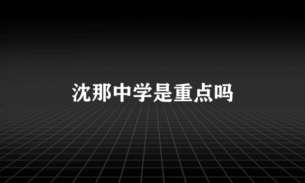 沈那中学是重点吗