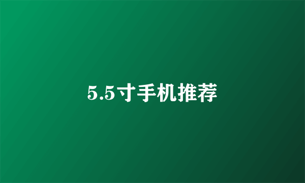 5.5寸手机推荐