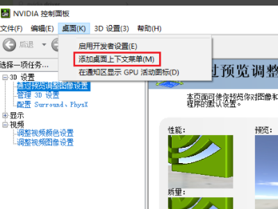 Nvidia控制面板打开后没有【显示】这一选项