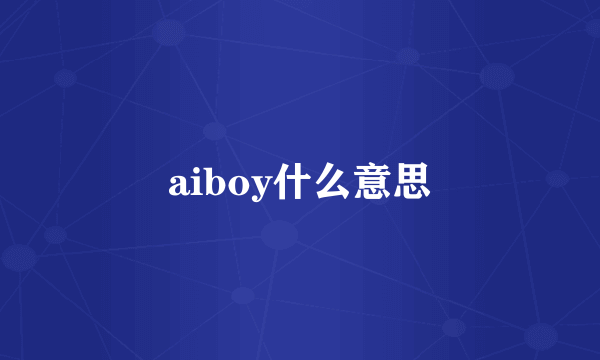 aiboy什么意思