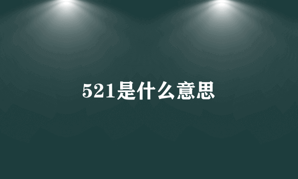 521是什么意思