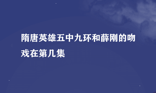 隋唐英雄五中九环和薛刚的吻戏在第几集