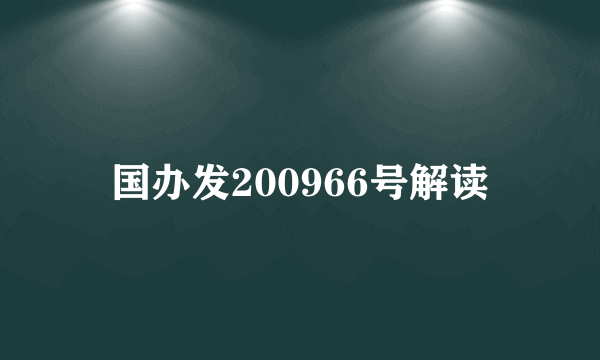 国办发200966号解读