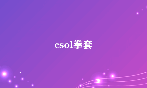 csol拳套