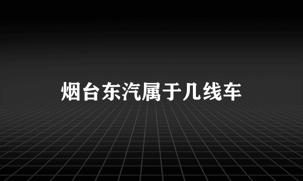 烟台东汽属于几线车