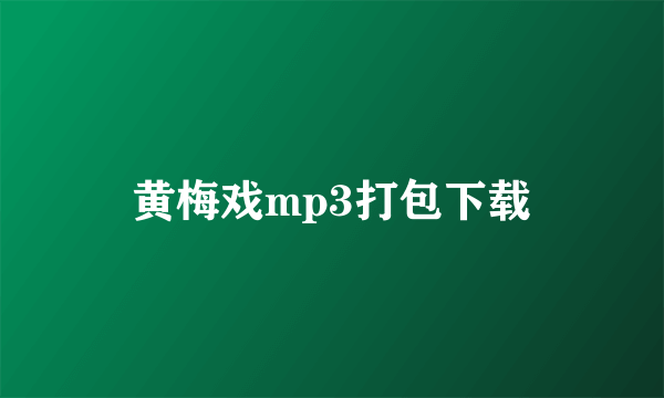 黄梅戏mp3打包下载