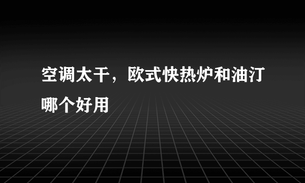 空调太干，欧式快热炉和油汀哪个好用