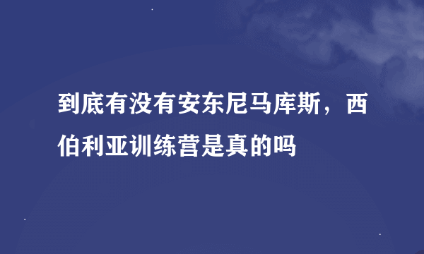 到底有没有安东尼马库斯，西伯利亚训练营是真的吗