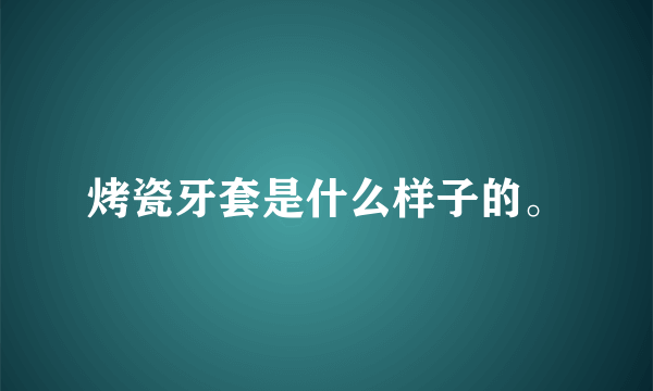 烤瓷牙套是什么样子的。