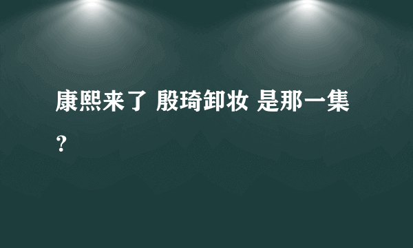 康熙来了 殷琦卸妆 是那一集？