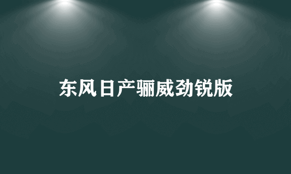 东风日产骊威劲锐版