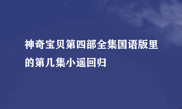 神奇宝贝第四部全集国语版里的第几集小遥回归