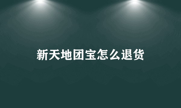 新天地团宝怎么退货