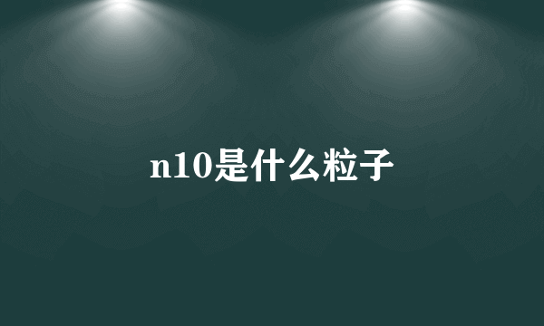 n10是什么粒子