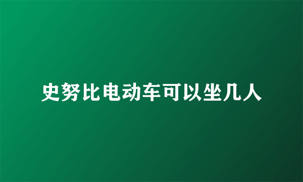 史努比电动车可以坐几人