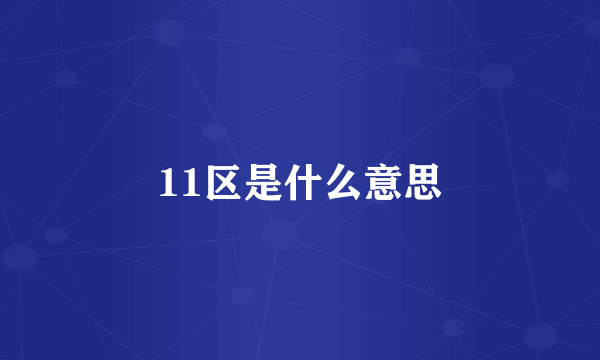 11区是什么意思