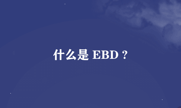 什么是 EBD ?