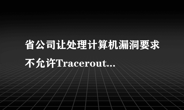 省公司让处理计算机漏洞要求不允许Traceroute探测，本插件使用Traceroute探测来获取