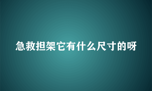 急救担架它有什么尺寸的呀