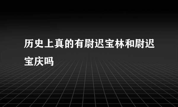 历史上真的有尉迟宝林和尉迟宝庆吗