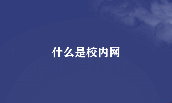 什么是校内网