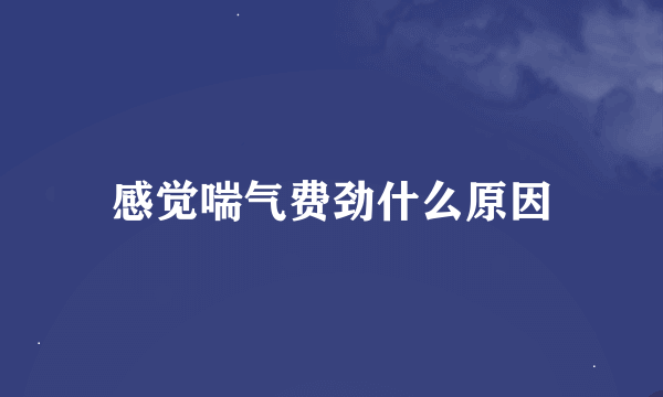 感觉喘气费劲什么原因