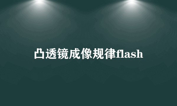 凸透镜成像规律flash