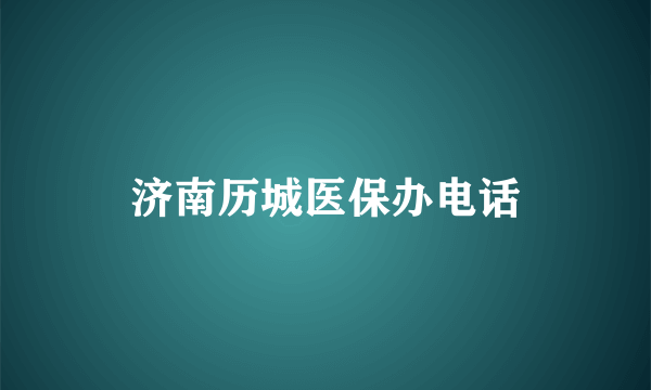 济南历城医保办电话