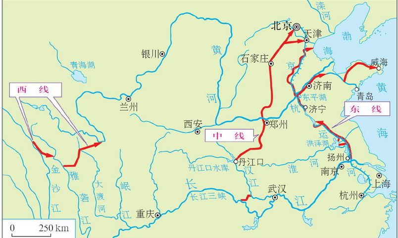 南水北调中线线路图