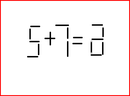 5+7=9移动一根火柴怎么是使等式成立? ,,