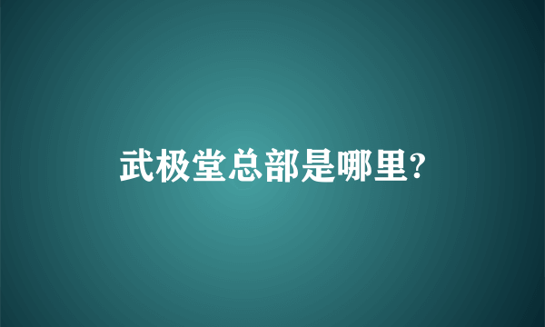 武极堂总部是哪里?