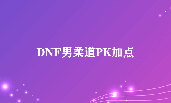 DNF男柔道PK加点