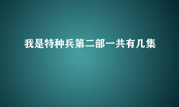 我是特种兵第二部一共有几集