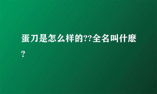 蛋刀是怎么样的??全名叫什麽?