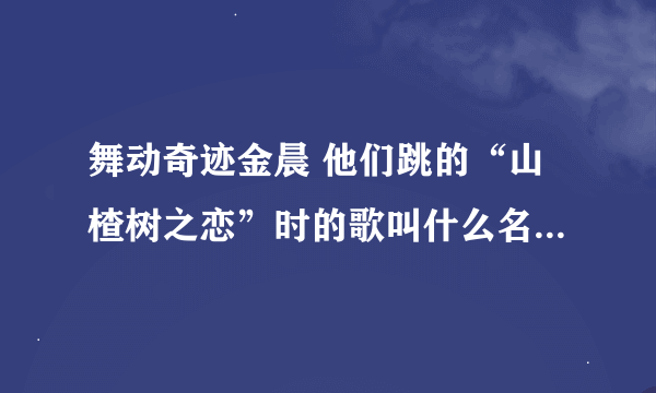 舞动奇迹金晨 他们跳的“山楂树之恋”时的歌叫什么名字？谢谢啦！