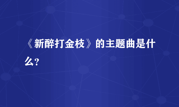 《新醉打金枝》的主题曲是什么？