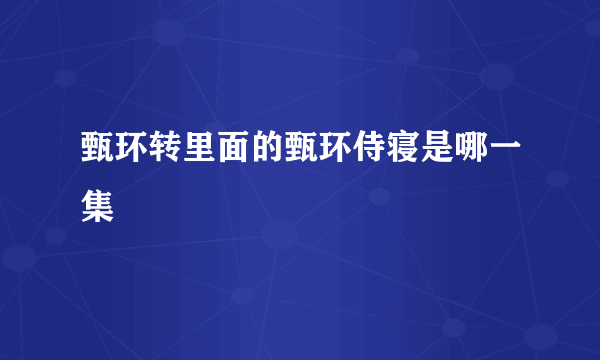 甄环转里面的甄环侍寝是哪一集