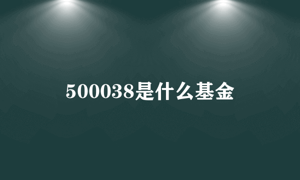 500038是什么基金