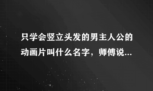 只学会竖立头发的男主人公的动画片叫什么名字，师傅说头发竖起来脑子里想着什么就可以变成什么，男孩变老