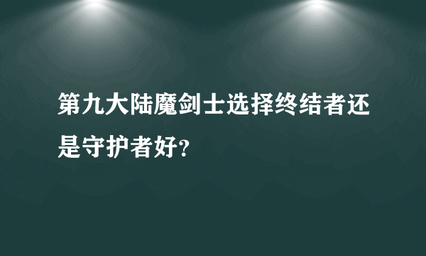 第九大陆魔剑士选择终结者还是守护者好？