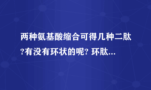 两种氨基酸缩合可得几种二肽?有没有环状的呢? 环肽中环二肽属不属于二肽？