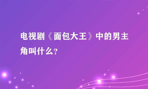 电视剧《面包大王》中的男主角叫什么？