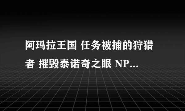 阿玛拉王国 任务被捕的狩猎者 摧毁泰诺奇之眼 NPC说要摧毁那两个魔镜后才可以看见