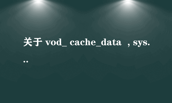 关于 vod_ cache_data  , system volume information , GVODCache , Diskeeper , FOUND.000 ,desktop