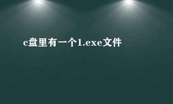 c盘里有一个1.exe文件