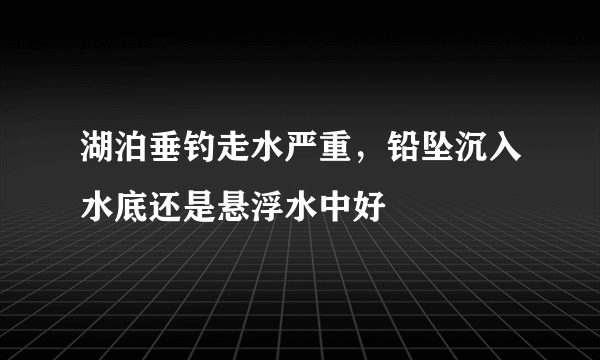 湖泊垂钓走水严重，铅坠沉入水底还是悬浮水中好