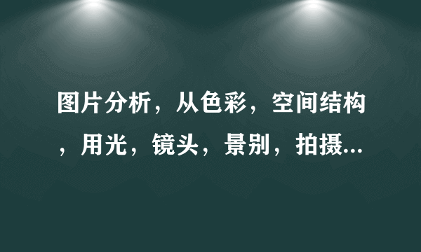 图片分析，从色彩，空间结构，用光，镜头，景别，拍摄角度，分析800字左右？