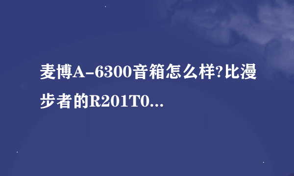 麦博A-6300音箱怎么样?比漫步者的R201T06怎么样~~