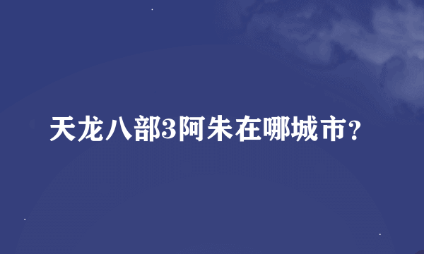 天龙八部3阿朱在哪城市？